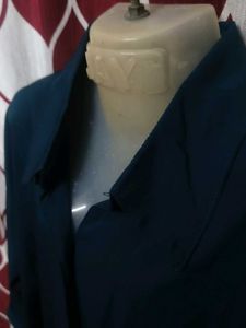 Elegant Blue 3/4 Sleeve Blouse