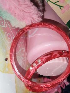 Red Rhinestone Bangle Set