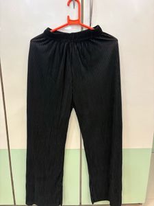 Black Textured Palazzo/Pyjama