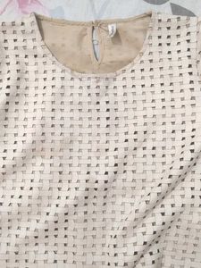 Beige Woven Top
