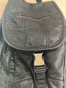 Black Soft Backpack With Adjustable Straps