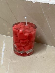 heart floating gel candle