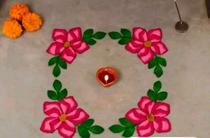 Floral Rangoli Art