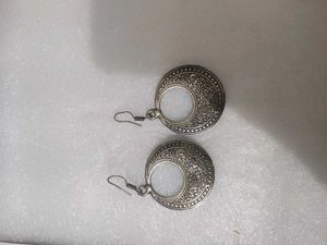 Silver Boho Hoop Earrings