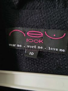 Elegant Black Open Front Jacket