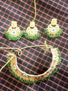 Green & Gold Jewelry Set