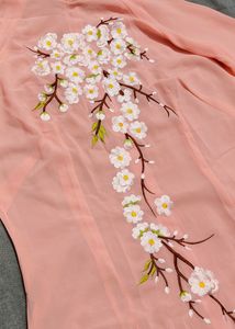 Peach Kurta Flower Embroidery 😊
