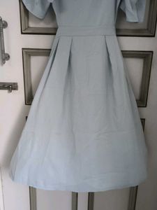 Light Blue Cold Shoulder Dress