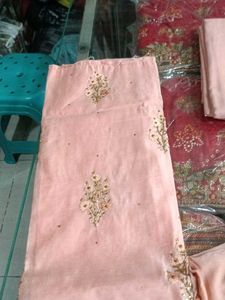 Peach Embroidered Salwar Kameez Suit