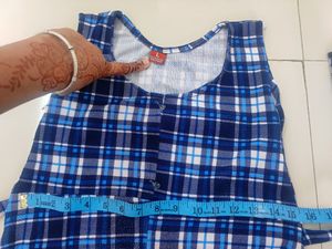 Blue Chex Girls  Top