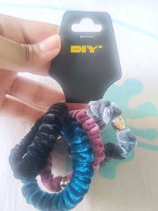 Combo Offer Of 7 Velvet Hair Tie Set - DIY Brand