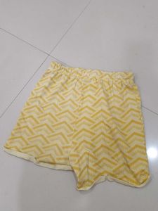 Yellow Patterned Shorts