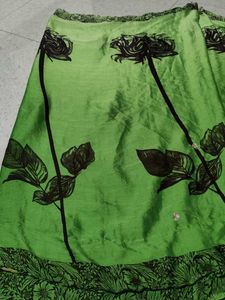 Green Printed Saree