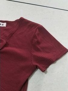 Crop Top Maroon