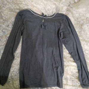 Y2K Gray Long Sleeve Top