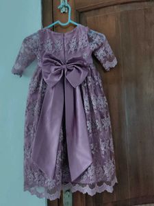 Elegant Mauve Floral Dress