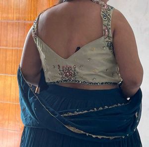 🔥Blue Lehenga Choli Set❤️