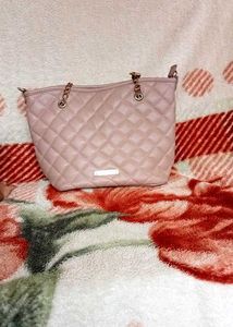 Caprese Pink Quilted Shoulder Bag