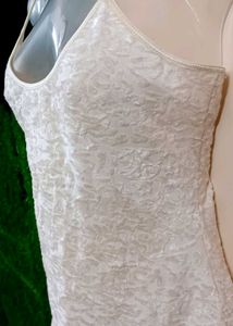Imported Creamish Slip Mini Dress