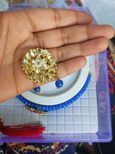 Statement Kundan &amp; Beaded Jewelry Set