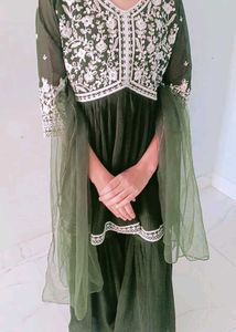 Girls Fancy Gharara Frock 💚💚💚