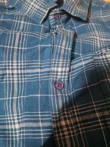 Ketch Blue Plaid Flannel Shirt - Size L