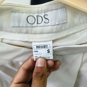 ODS White Wide-Leg Trousers