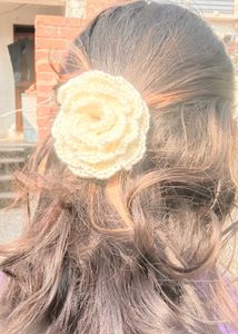 Crochet Flower Hair Accessory. Handmade.