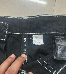 Black Wide Leg Cargo Pants