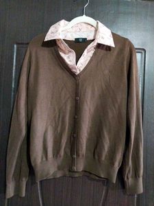 Layered Collar Cardigan