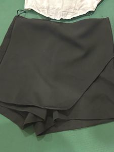 h&amp;m White Top &amp; Black Skirt Set