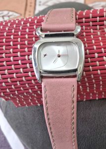 Fastrack Pink Leather Watch