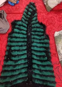 Emerald Green Fur Vest