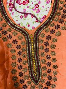 Peach Dress Material