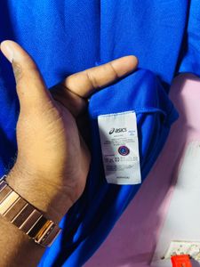 Blue Asics Polo T-Shirt
