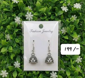 Silver Jhumka Earrings