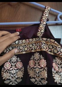 Purple Peplum Palazzo Set