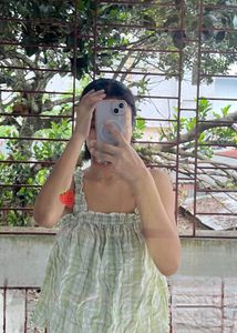 Green Plaid Cami Top