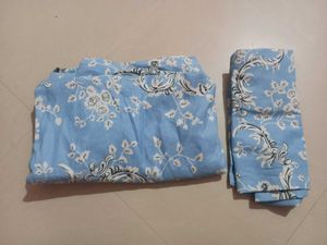 Single Bed Blue Floral Bedding Set.