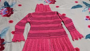 Pink Knitted Cardigan