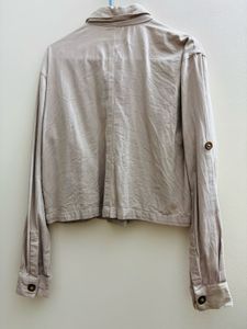 Beige Cropped Jacket
