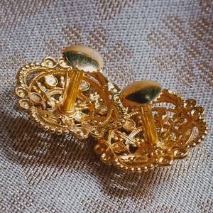 Traditional Gold-Plated Floral Studs