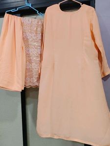 Peach Kurta Set