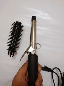 2 In 1 Hair Brush Straightener &amp; Curler ❤️😍