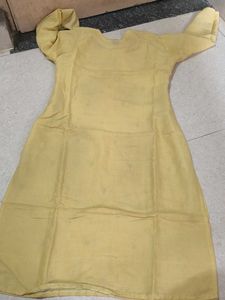 Embroidered Yellow Kurti