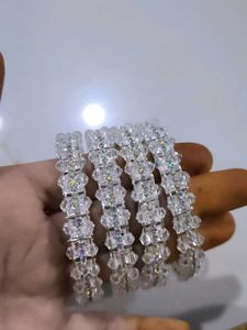 Crystal Beaded Bangles (Set of 4)