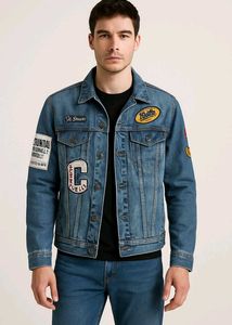Denim Jacket with Patches