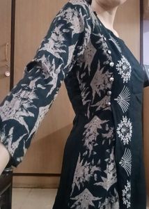 Black Printed Kurta