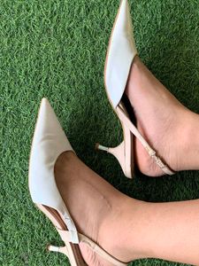 Zara White Heels