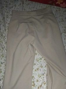 Wide Leg Beige Pants